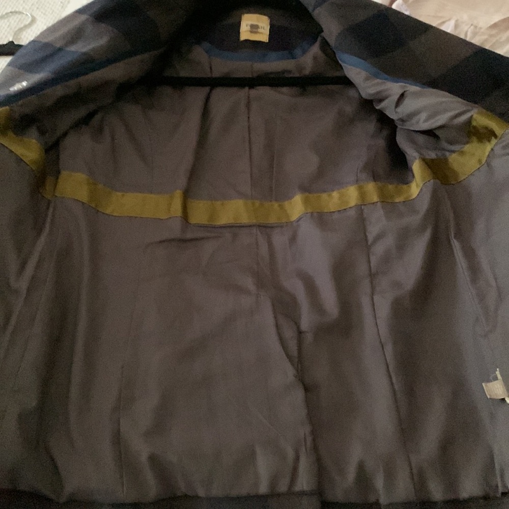Fossil plaid double breasted coat - Picture 12 of 13